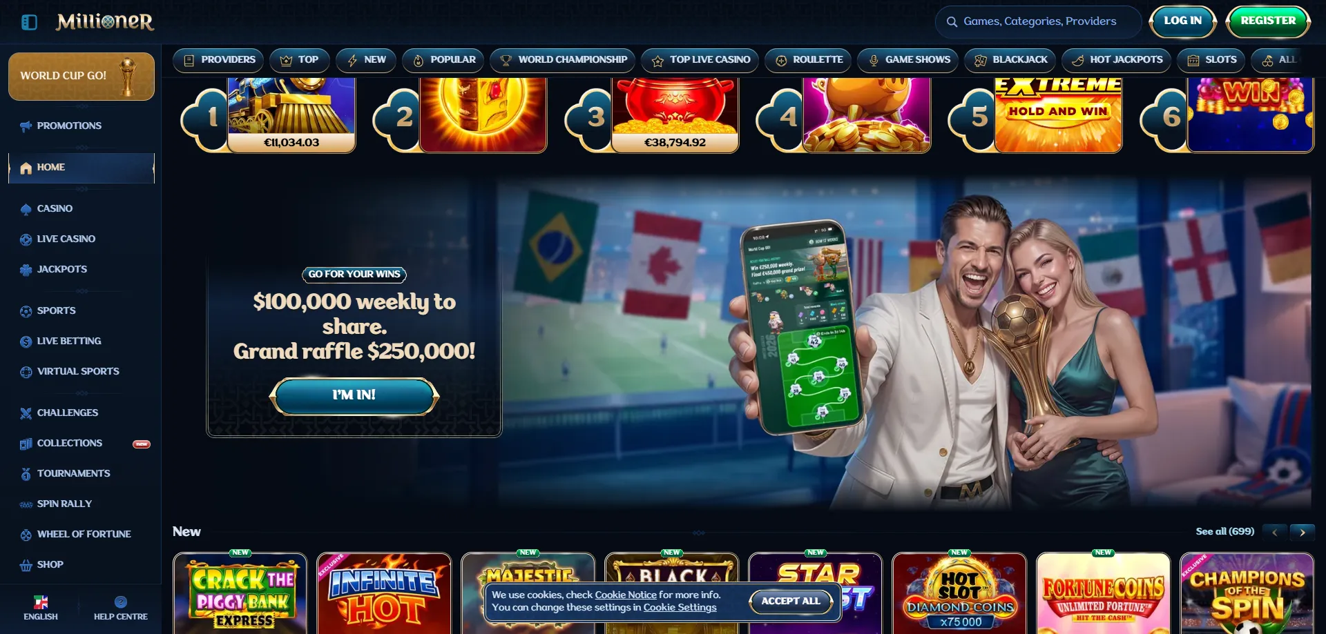 App mobile Millioner Casino per iOS e Android esperienza ottimizzata